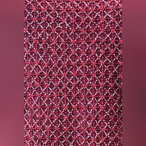 Vintage Silk Sequence Blouse Camisole, Ann Taylor, Size 6, Crimson - Picture 3 of 6